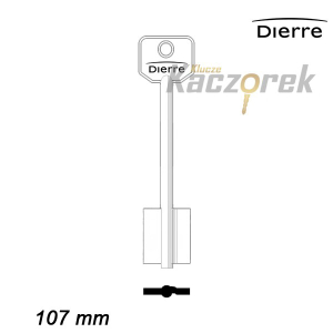 Zasuwowy 045 - Dierre 107 mm - klucz surowy